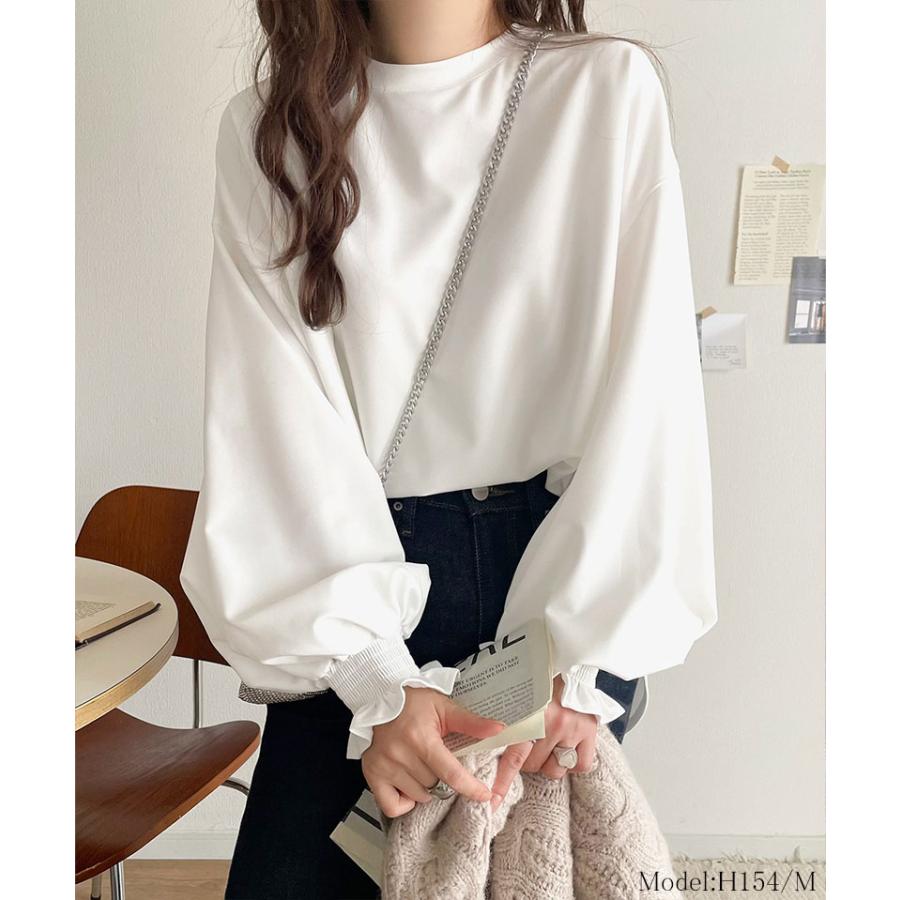 【 クラシカルエルフ classical elf 】トップス ブラウス レディース おしゃれ ニュアンスカラー キャンディ スリーブ カットジョーゼット シャツ 長袖 | classicalelf | 02