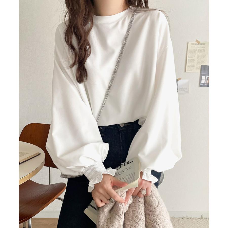 【 クラシカルエルフ classical elf 】トップス ブラウス レディース おしゃれ ニュアンスカラー キャンディ スリーブ カットジョーゼット シャツ 長袖 | classicalelf | 03