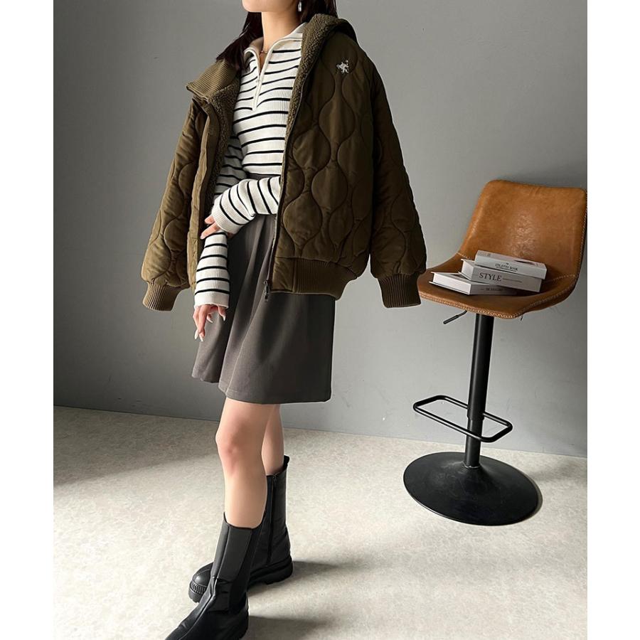 ボトムス パンツ レディース ボリューム フロント タック ギャザー キュロット ウエスト 後ろ ゴム 仕様 高見え スタイルアップ | classicalelf | 10