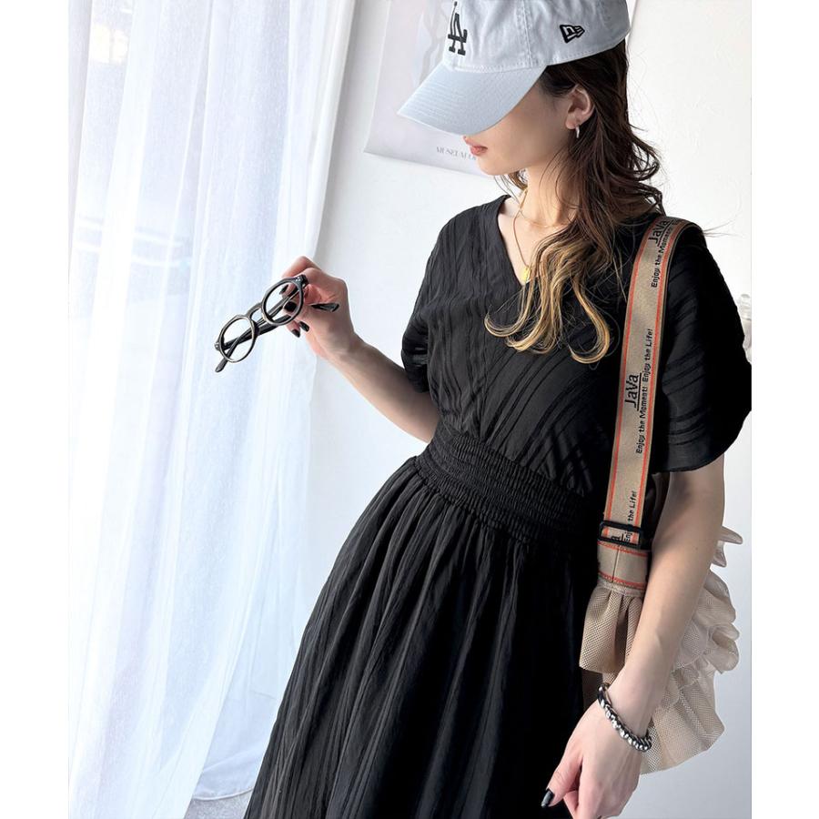 【 クラシカルエルフ classical elf 】 ワンピース 夏 レディース きれいめ Vネックワンピース ロングワンピ フレンチスリーブ シアー素材 春 夏 | classicalelf | 04