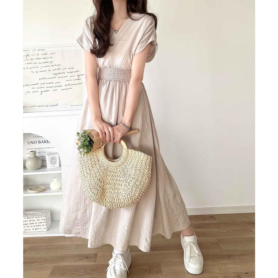 【 クラシカルエルフ classical elf 】 ワンピース 夏 レディース きれいめ Vネックワンピース ロングワンピ フレンチスリーブ シアー素材 春 夏 | classicalelf | 08