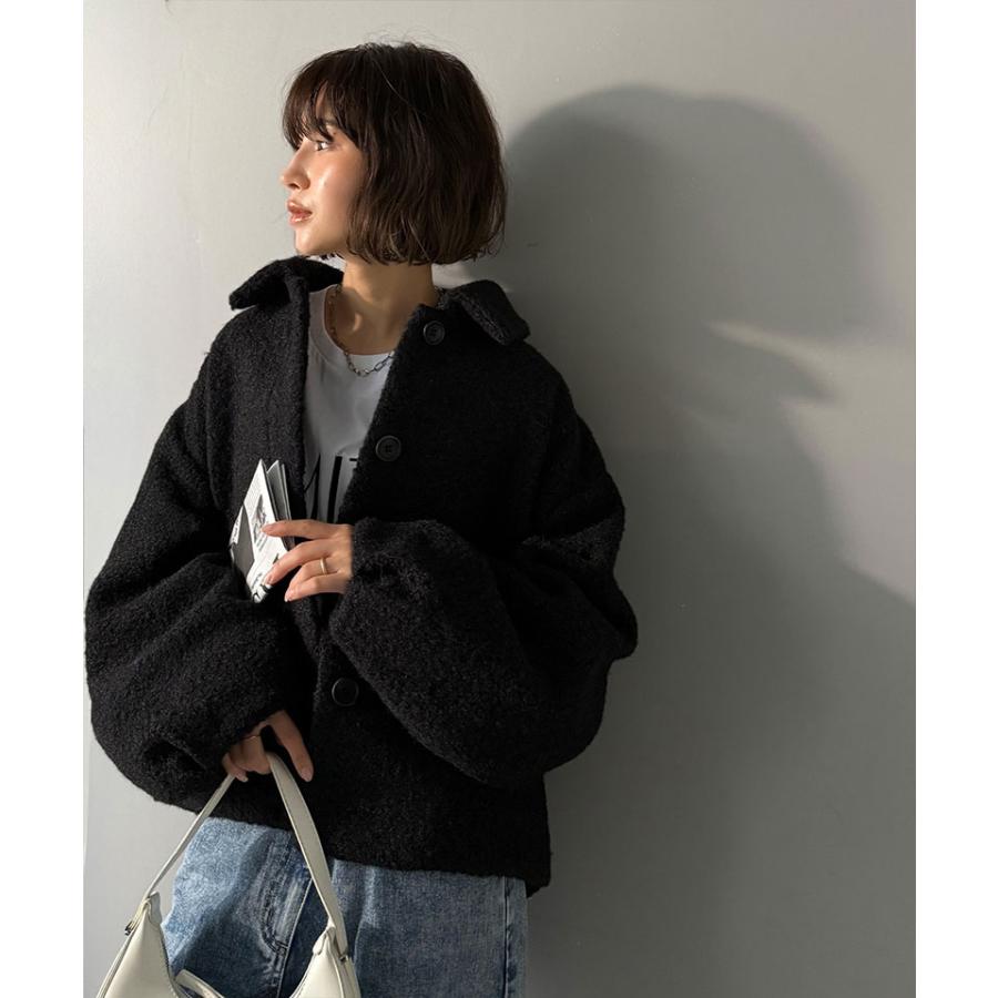 【 クラシカルエルフ classical elf 】ジャケット レディース 秋 アウター ボリューム感 コクーン 襟付き ボアコート 長袖 ブルゾン コンパクト丈 | classicalelf | 11