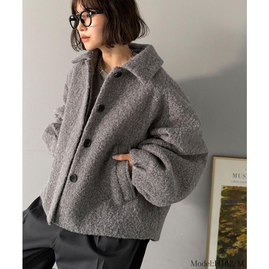 【 クラシカルエルフ classical elf 】ジャケット レディース 秋 アウター ボリューム感 コクーン 襟付き ボアコート 長袖 ブルゾン コンパクト丈 | classicalelf | 12