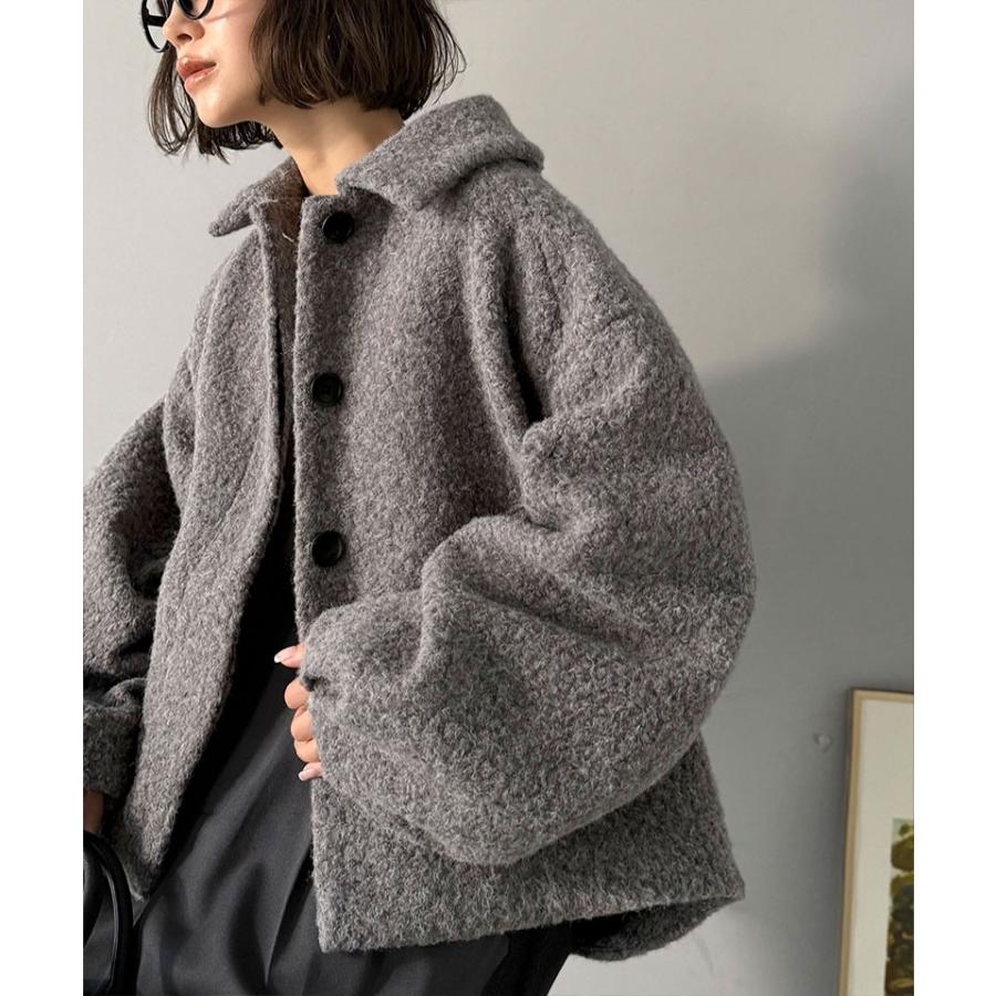 【 クラシカルエルフ classical elf 】ジャケット レディース 秋 アウター ボリューム感 コクーン 襟付き ボアコート 長袖 ブルゾン コンパクト丈 | classicalelf | 15