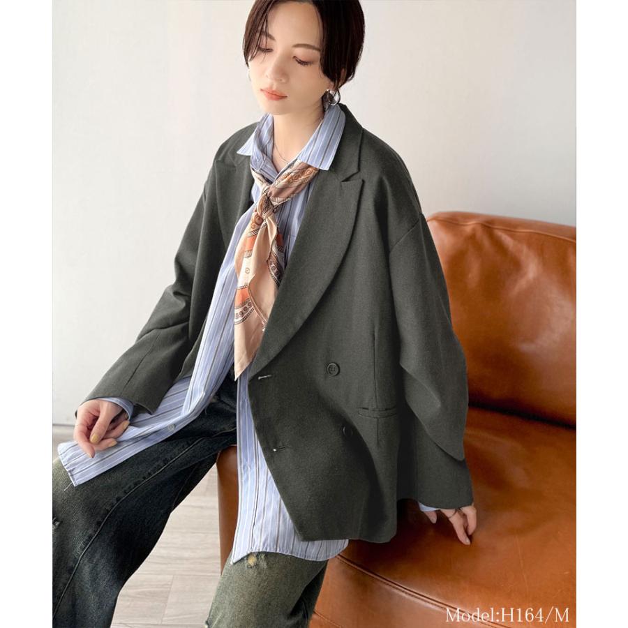 【 クラシカルエルフ classical elf 】アウター ジャケット レディース 袖 タック ダブル ボタン テーラード JK 長袖 羽織り 着回し ロングシーズン | classicalelf | 10