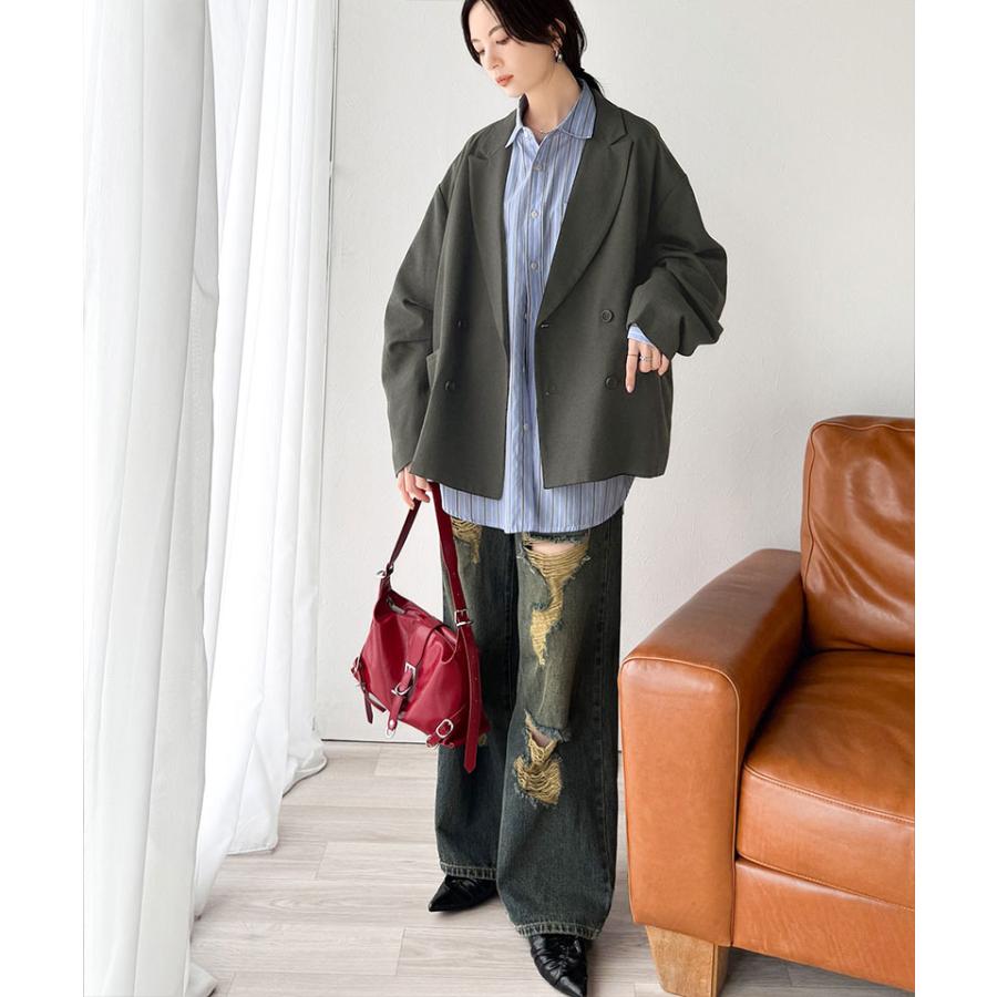 【 クラシカルエルフ classical elf 】アウター ジャケット レディース 袖 タック ダブル ボタン テーラード JK 長袖 羽織り 着回し ロングシーズン | classicalelf | 11