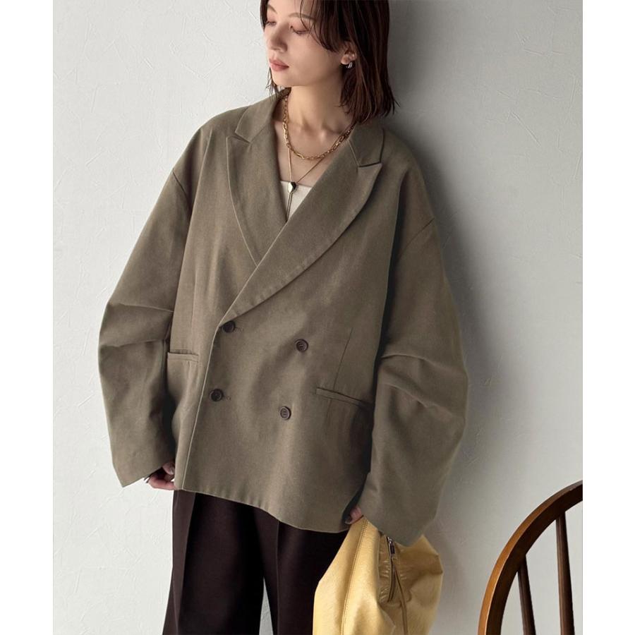 【 クラシカルエルフ classical elf 】アウター ジャケット レディース 袖 タック ダブル ボタン テーラード JK 長袖 羽織り 着回し ロングシーズン | classicalelf | 15