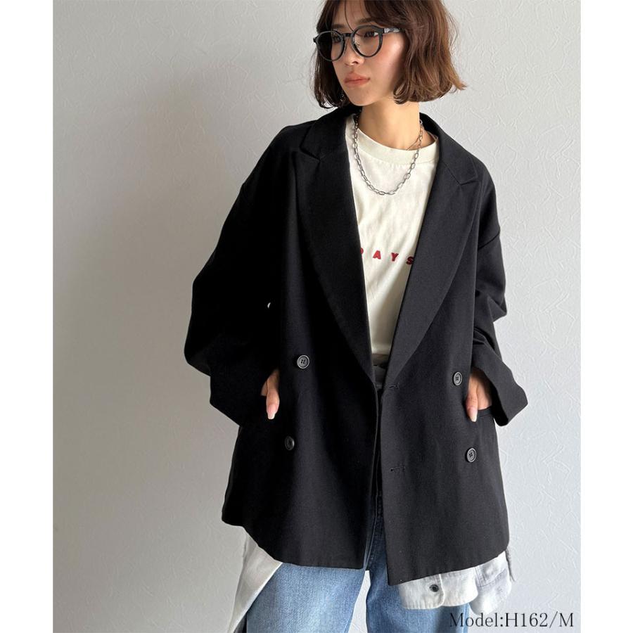 【 クラシカルエルフ classical elf 】アウター ジャケット レディース 袖 タック ダブル ボタン テーラード JK 長袖 羽織り 着回し ロングシーズン | classicalelf | 02