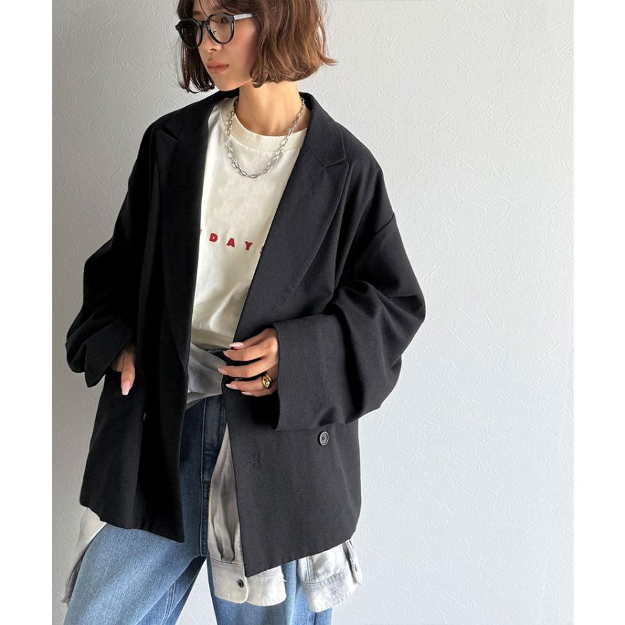 【 クラシカルエルフ classical elf 】アウター ジャケット レディース 袖 タック ダブル ボタン テーラード JK 長袖 羽織り 着回し ロングシーズン | classicalelf | 03