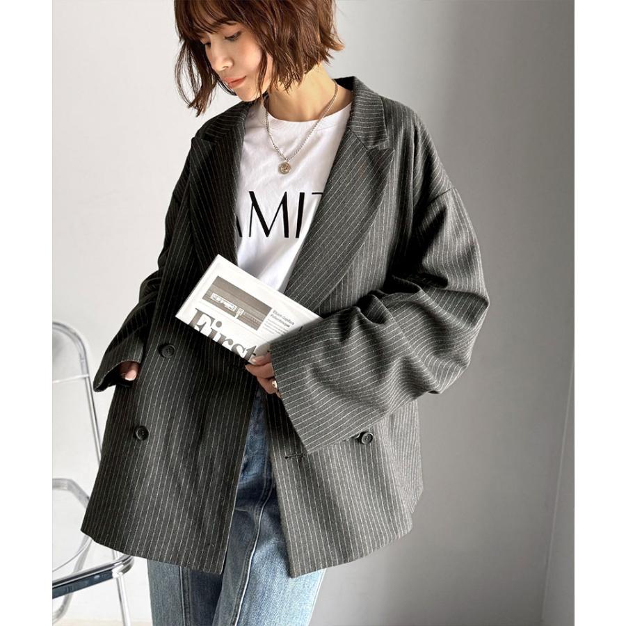 【 クラシカルエルフ classical elf 】アウター ジャケット レディース 袖 タック ダブル ボタン テーラード JK 長袖 羽織り 着回し ロングシーズン | classicalelf | 08