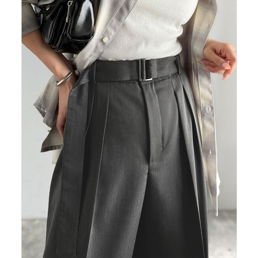 【 クラシカルエルフ classical elf 】ボトムス パンツ レディース ベルテッド ワイド ストレート イージー スラックスパンツ ベルト 付き | classicalelf | 11