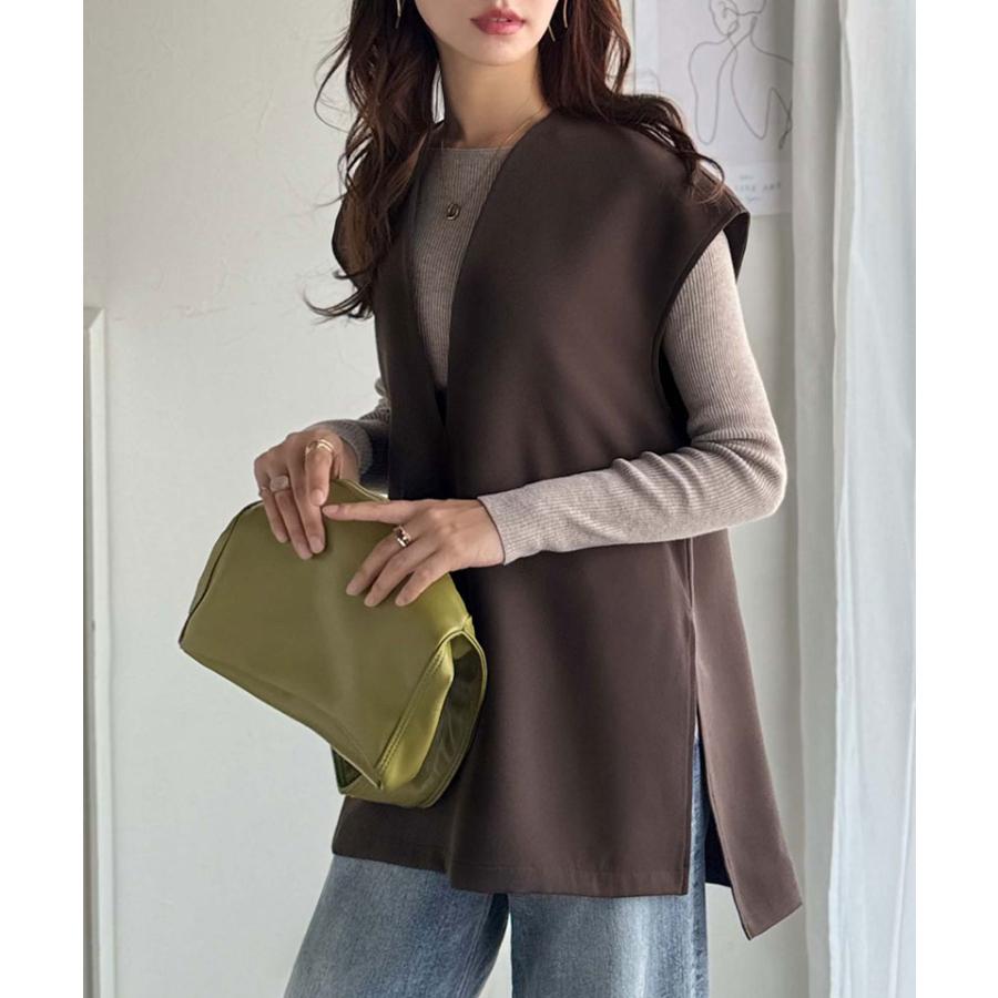 【 クラシカルエルフ classical elf 】トップス ベスト レディース 上品 ディープキーネック きちんと感 抜け感 キレイめ カジュアル セットアップ | classicalelf | 13