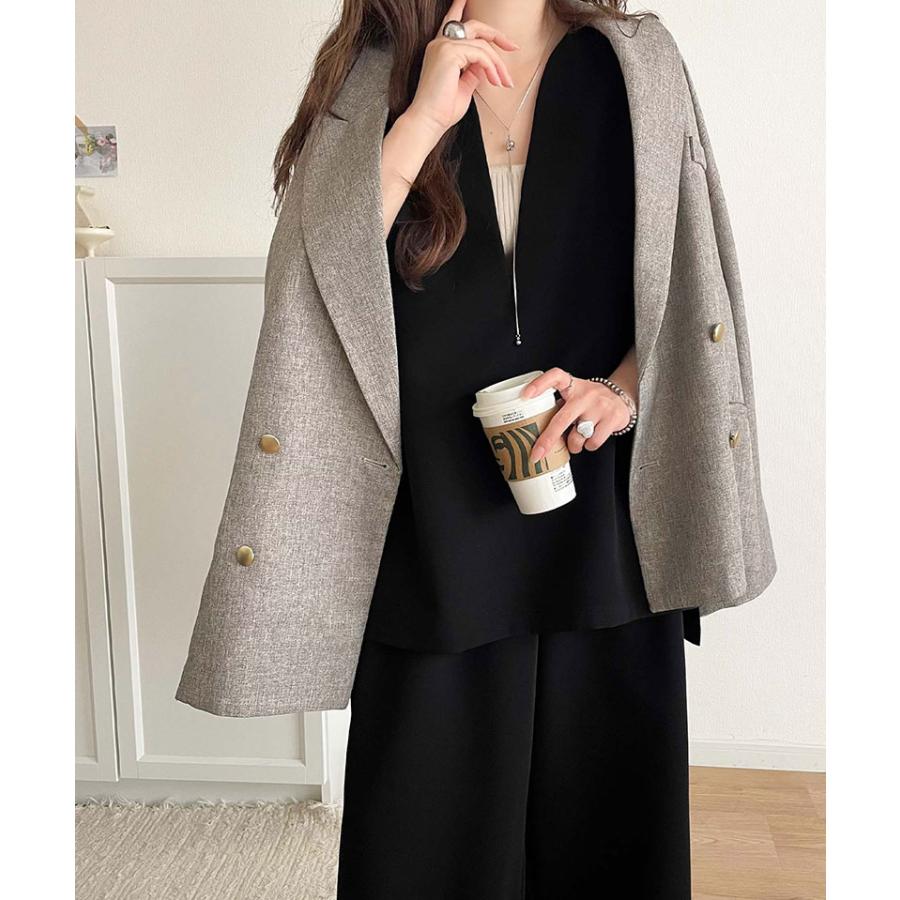 【 クラシカルエルフ classical elf 】トップス ベスト レディース 上品 ディープキーネック きちんと感 抜け感 キレイめ カジュアル セットアップ | classicalelf | 08