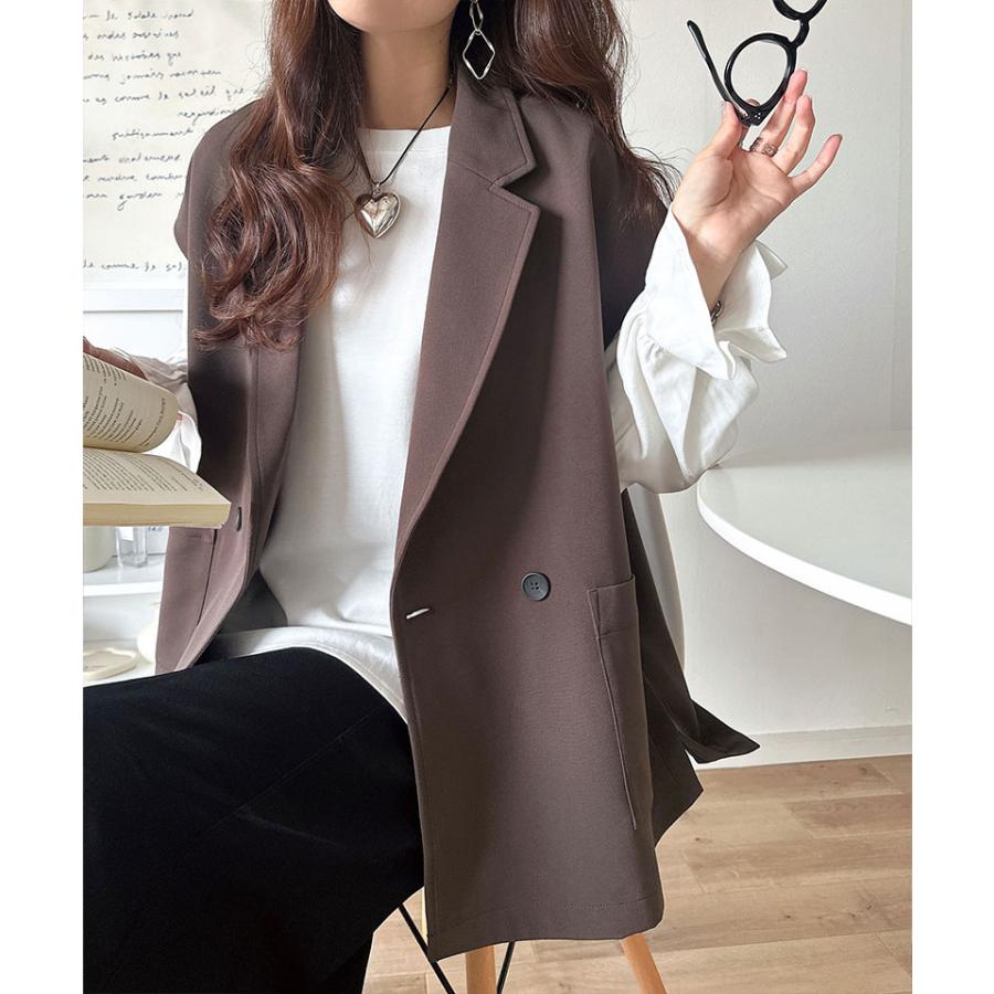 【 クラシカルエルフ classical elf 】 ベスト レディース 上品 トップス テーラード ダブル ジレベスト セットアップ可能 羽織り レイヤードコーデ ゆるっと | classicalelf | 13