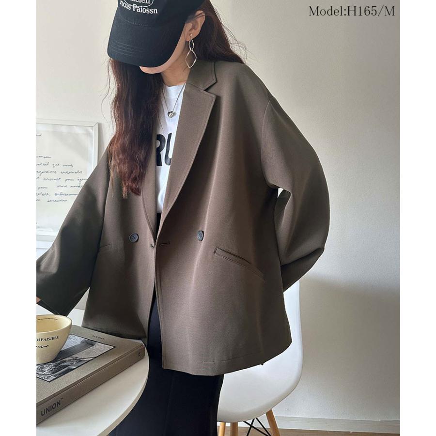 【 クラシカルエルフ classical elf 】アウター レディース 秋 ジャケット レディース テーラードダブルジャケット オーバーサイズ セットアップ可 | classicalelf | 12