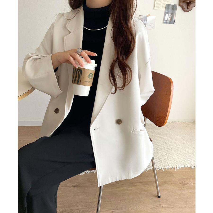 【 クラシカルエルフ classical elf 】アウター レディース 秋 ジャケット レディース テーラードダブルジャケット オーバーサイズ セットアップ可 | classicalelf | 03