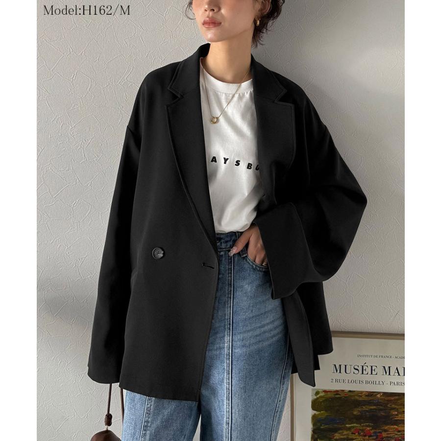 【 クラシカルエルフ classical elf 】アウター レディース 秋 ジャケット レディース テーラードダブルジャケット オーバーサイズ セットアップ可 | classicalelf | 06