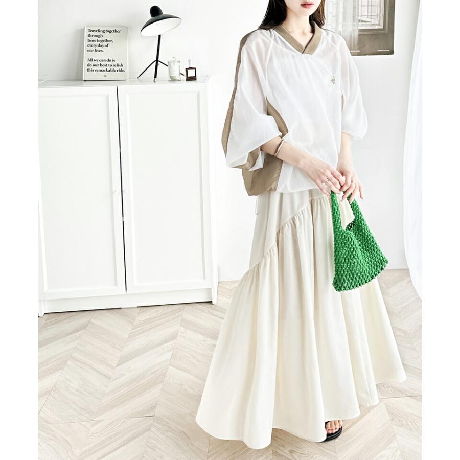 トップス Tシャツ レディース レトロ 配色 胸 刺繍 シアー 速乾性 ナイロン 裾 ドロスト V ネック プルオーバー 男女兼用 ユニセックス メンズ | classicalelf | 03