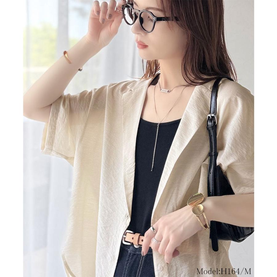 【 クラシカルエルフ classical elf 】 シャツ レディース 半袖 襟 トップス ヴィンテージ ライク シアーシャツ 開襟 ブラウス 半袖 ゆるっと | classicalelf | 02