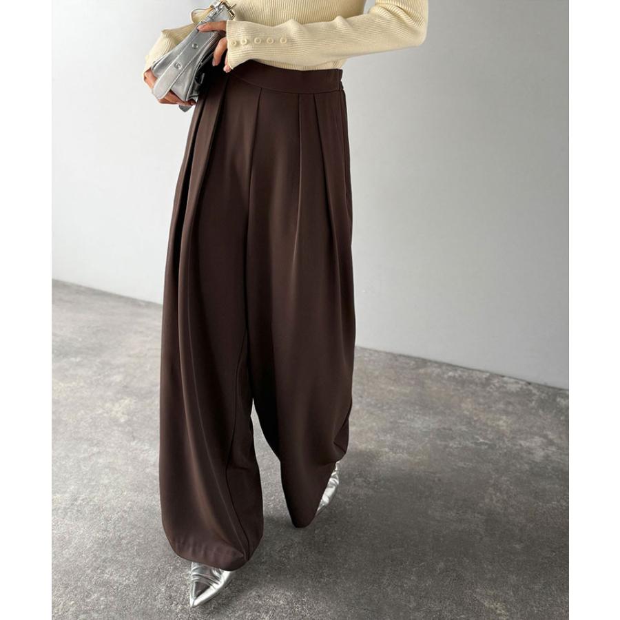 【 クラシカルエルフ classical elf 】ワイドパンツ レディース きれいめ ボトムス パンツ レディース 上品見え とろみ 素材 フロント 2タック スラックス | classicalelf | 11