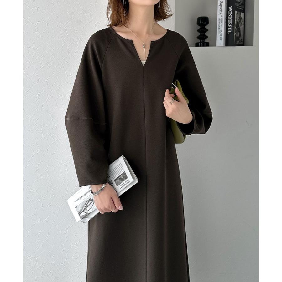 【 クラシカルエルフ classical elf 】ワンピース 秋冬 きれいめ レディース ランタンスリーブ キーネック 清楚 フェミニン 上品 シンプル ふんわり袖 | classicalelf | 13