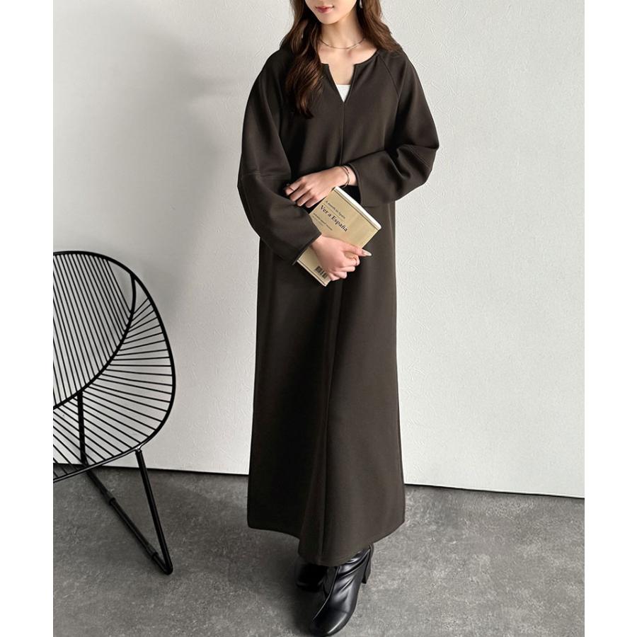 【 クラシカルエルフ classical elf 】ワンピース 秋冬 きれいめ レディース ランタンスリーブ キーネック 清楚 フェミニン 上品 シンプル ふんわり袖 | classicalelf | 15