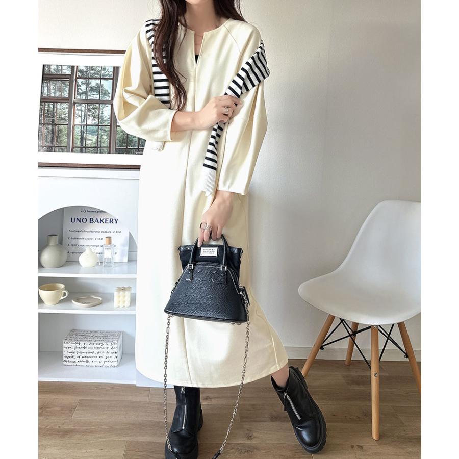 【 クラシカルエルフ classical elf 】ワンピース 秋冬 きれいめ レディース ランタンスリーブ キーネック 清楚 フェミニン 上品 シンプル ふんわり袖 | classicalelf | 03