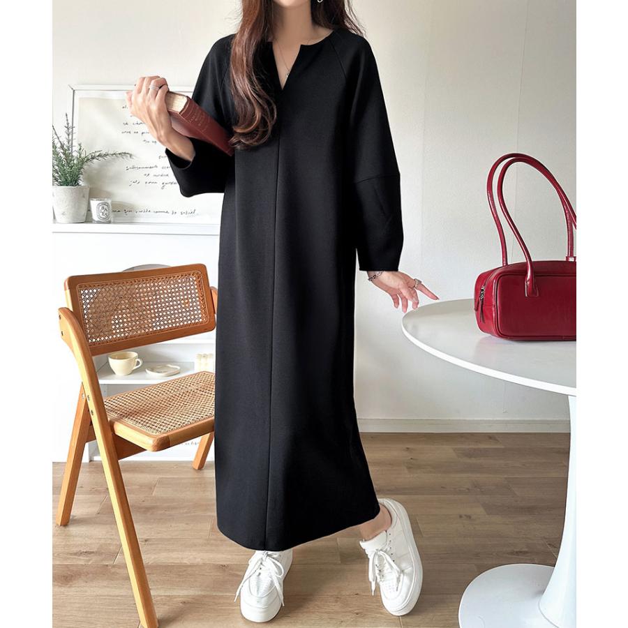 【 クラシカルエルフ classical elf 】ワンピース 秋冬 きれいめ レディース ランタンスリーブ キーネック 清楚 フェミニン 上品 シンプル ふんわり袖 | classicalelf | 08