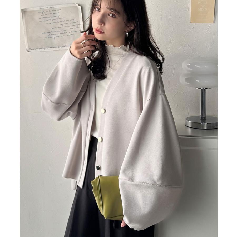 【 クラシカルエルフ classical elf 】カーディガン レディース 秋 トップス ランタンスリーブ ゴールド ボタン V ネック カーデ 羽織り オーバーサイ | classicalelf | 11