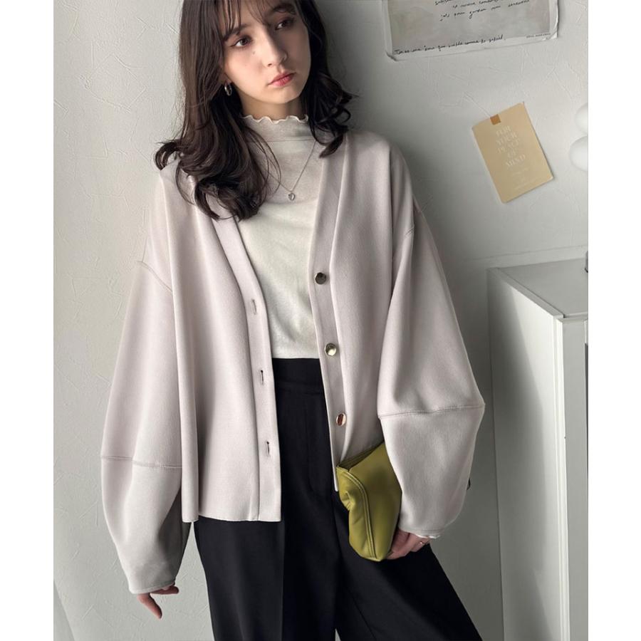 【 クラシカルエルフ classical elf 】カーディガン レディース 秋 トップス ランタンスリーブ ゴールド ボタン V ネック カーデ 羽織り オーバーサイ | classicalelf | 13