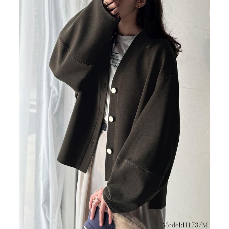 【 クラシカルエルフ classical elf 】カーディガン レディース 秋 トップス ランタンスリーブ ゴールド ボタン V ネック カーデ 羽織り オーバーサイ | classicalelf | 14