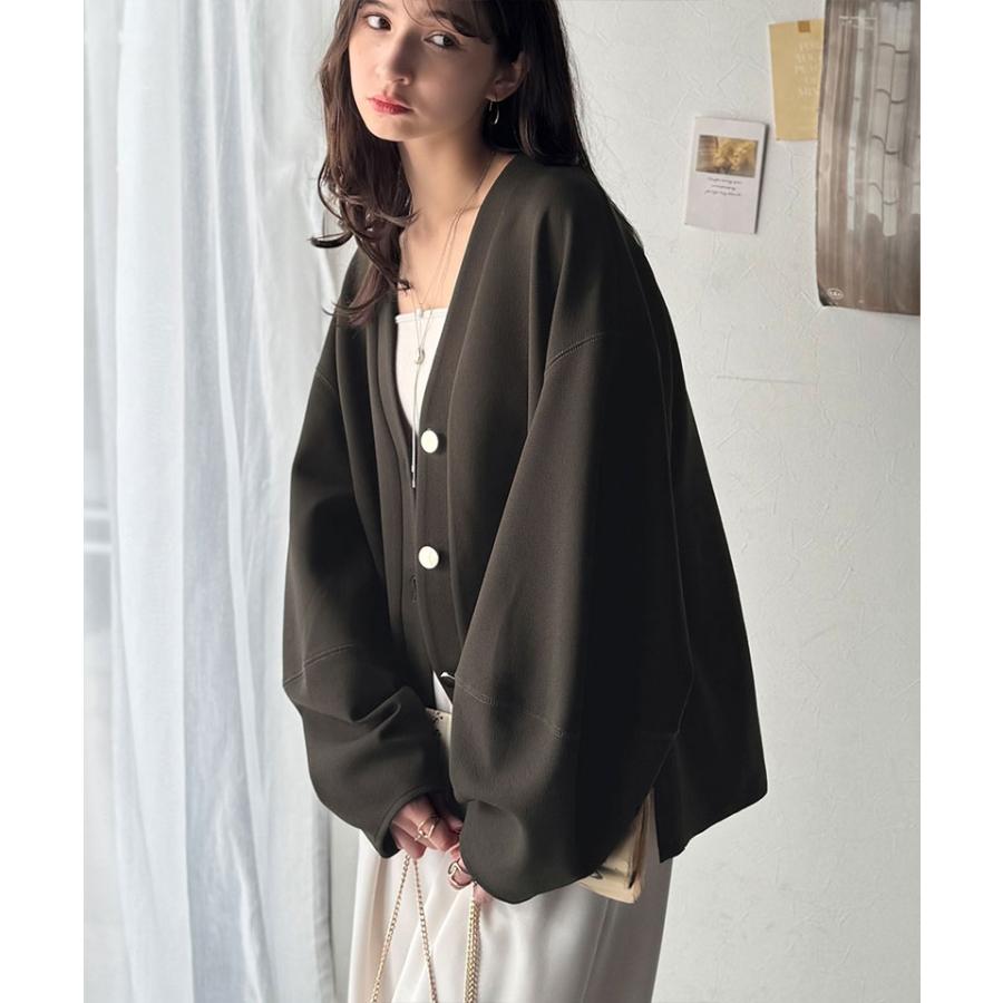 【 クラシカルエルフ classical elf 】カーディガン レディース 秋 トップス ランタンスリーブ ゴールド ボタン V ネック カーデ 羽織り オーバーサイ | classicalelf | 15