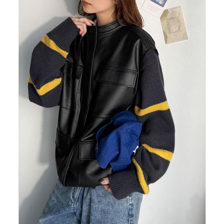 【 クラシカルエルフ classical elf 】ベスト レディース 秋冬 トップス 羽織るだけでモードな存在感 BIG ポケット レザー風 加工 スエード | classicalelf | 10