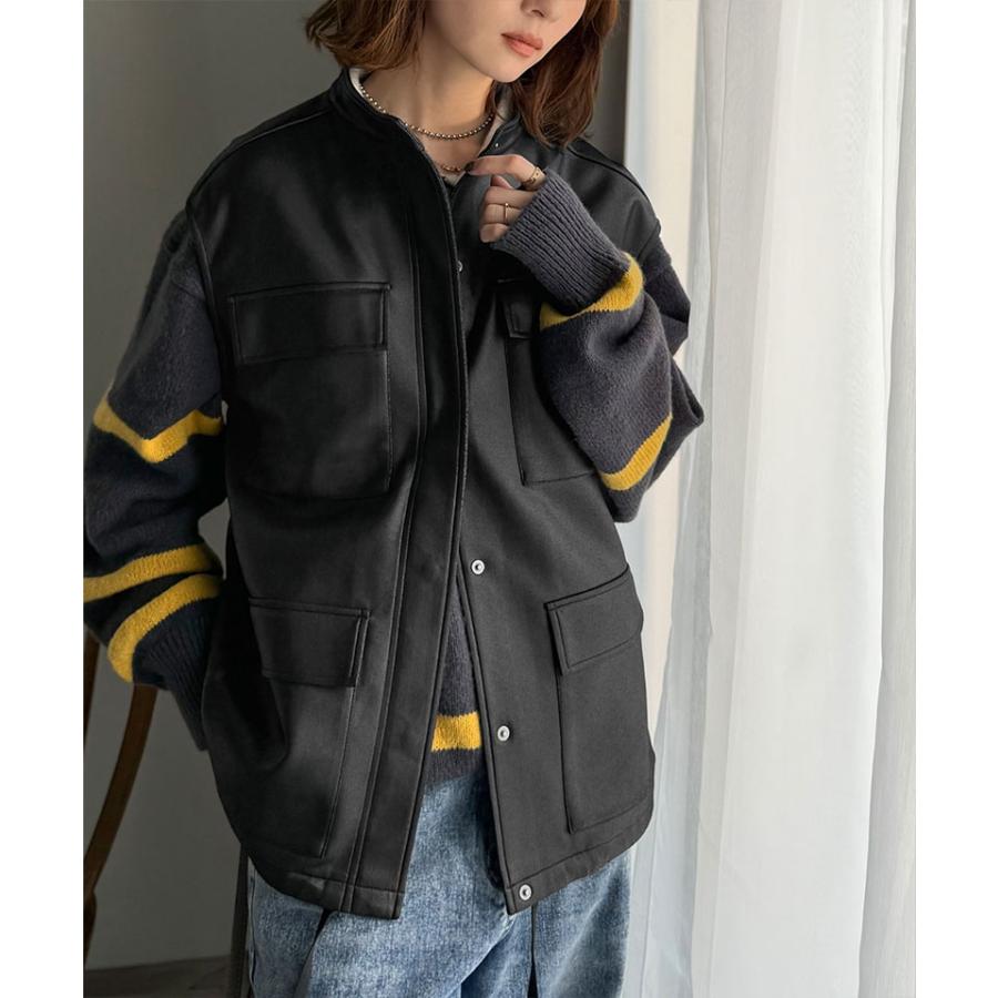 【 クラシカルエルフ classical elf 】ベスト レディース 秋冬 トップス 羽織るだけでモードな存在感 BIG ポケット レザー風 加工 スエード | classicalelf | 11