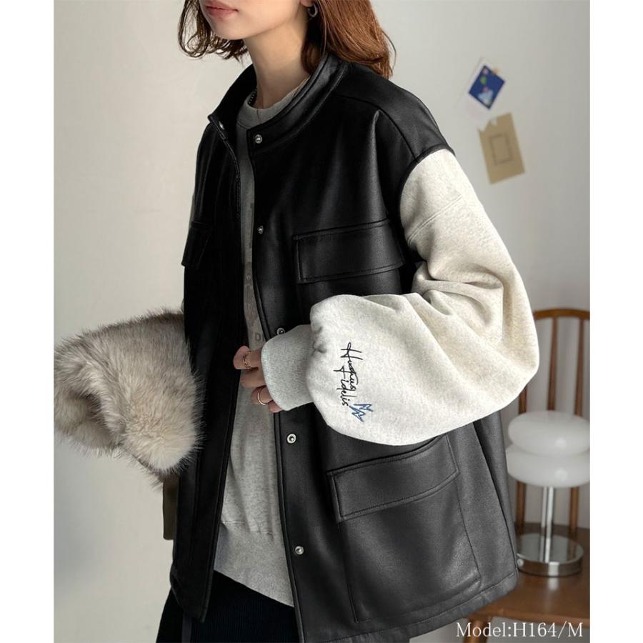 【 クラシカルエルフ classical elf 】ベスト レディース 秋冬 トップス 羽織るだけでモードな存在感 BIG ポケット レザー風 加工 スエード | classicalelf | 02