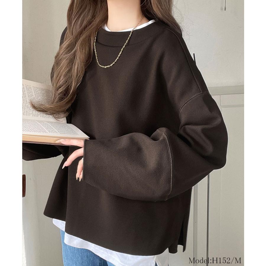 【 クラシカルエルフ classical elf 】トップス レディース きれいめ 長袖 Tシャツ ゆったり シルエット ランタン スリーブ カットジョーゼット | classicalelf | 13