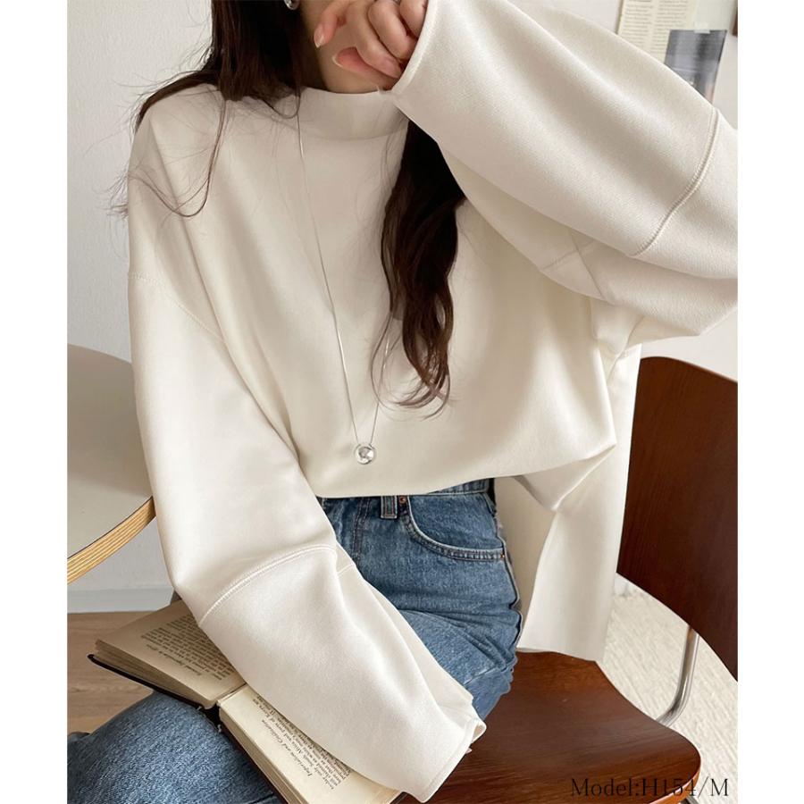 【 クラシカルエルフ classical elf 】トップス レディース きれいめ 長袖 Tシャツ ゆったり シルエット ランタン スリーブ カットジョーゼット | classicalelf | 02