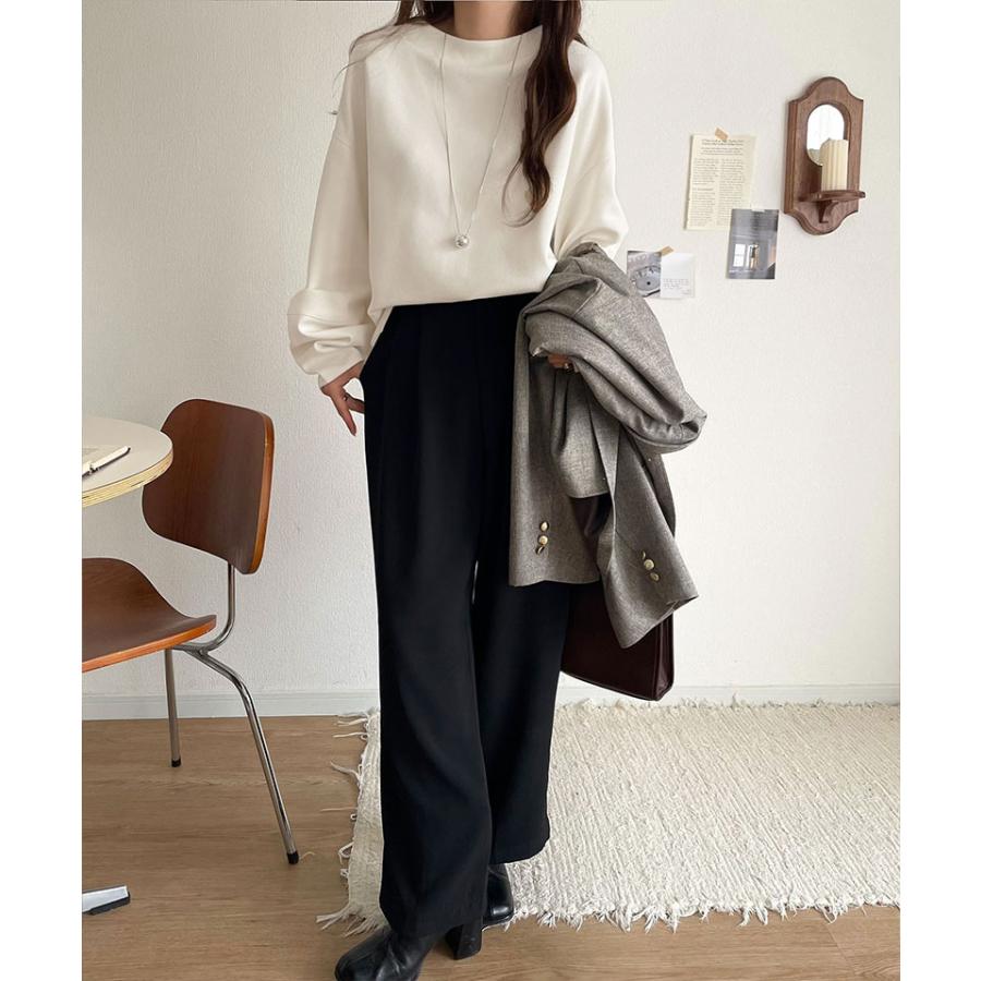 【 クラシカルエルフ classical elf 】トップス レディース きれいめ 長袖 Tシャツ ゆったり シルエット ランタン スリーブ カットジョーゼット | classicalelf | 05