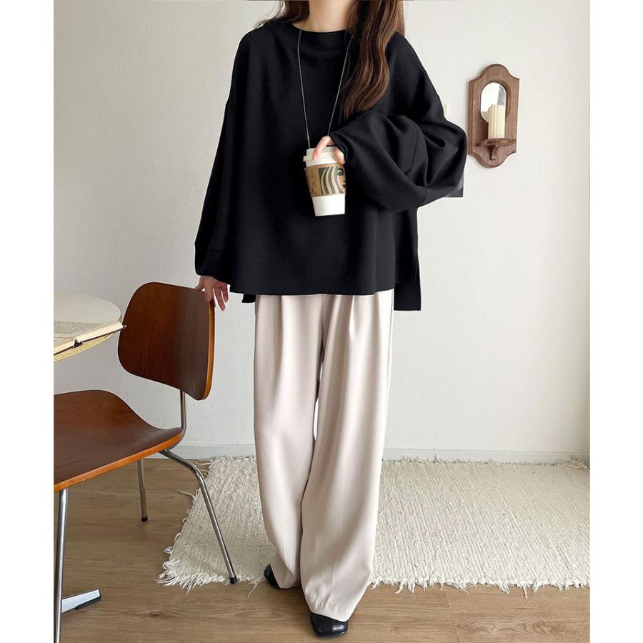 【 クラシカルエルフ classical elf 】トップス レディース きれいめ 長袖 Tシャツ ゆったり シルエット ランタン スリーブ カットジョーゼット | classicalelf | 08