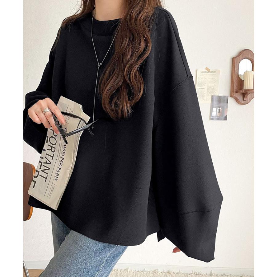 【 クラシカルエルフ classical elf 】トップス レディース きれいめ 長袖 Tシャツ ゆったり シルエット ランタン スリーブ カットジョーゼット | classicalelf | 09