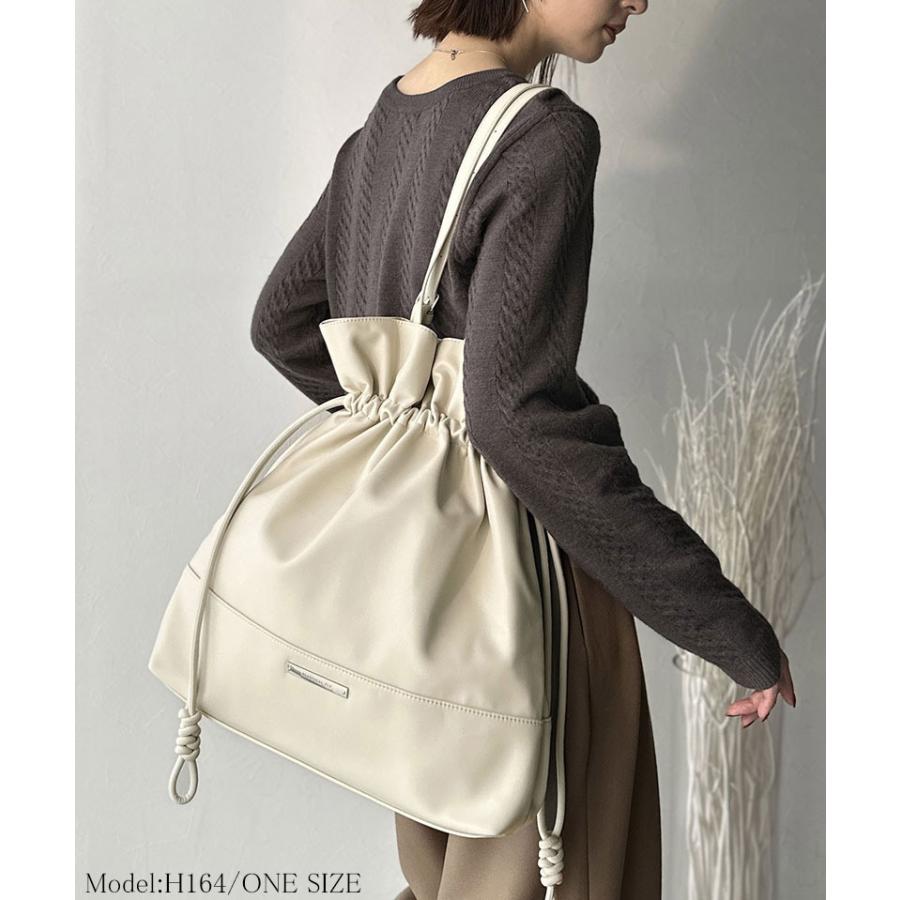 【 クラシカルエルフ classical elf 】バッグ トートバッグ レディース フェイクレザー ビッグトートバッグ 巾着型 大容量 きちんと感 可愛らしい 通勤 | classicalelf | 02