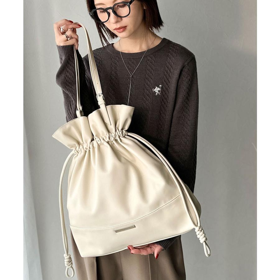 【 クラシカルエルフ classical elf 】バッグ トートバッグ レディース フェイクレザー ビッグトートバッグ 巾着型 大容量 きちんと感 可愛らしい 通勤 | classicalelf | 04