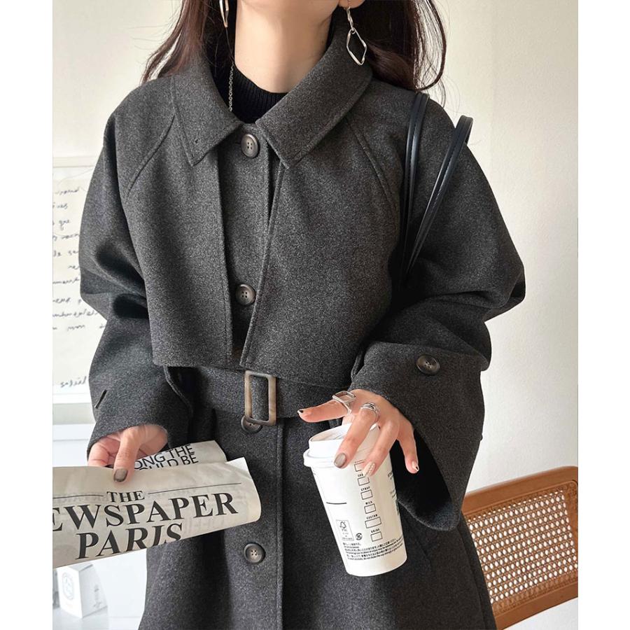 【 クラシカルエルフ classical elf 】 アウター レディース 秋 ジャケット 着こなし 自在 2way ステンカラー ミドル丈 アレンジ コート ゆるっと | classicalelf | 11