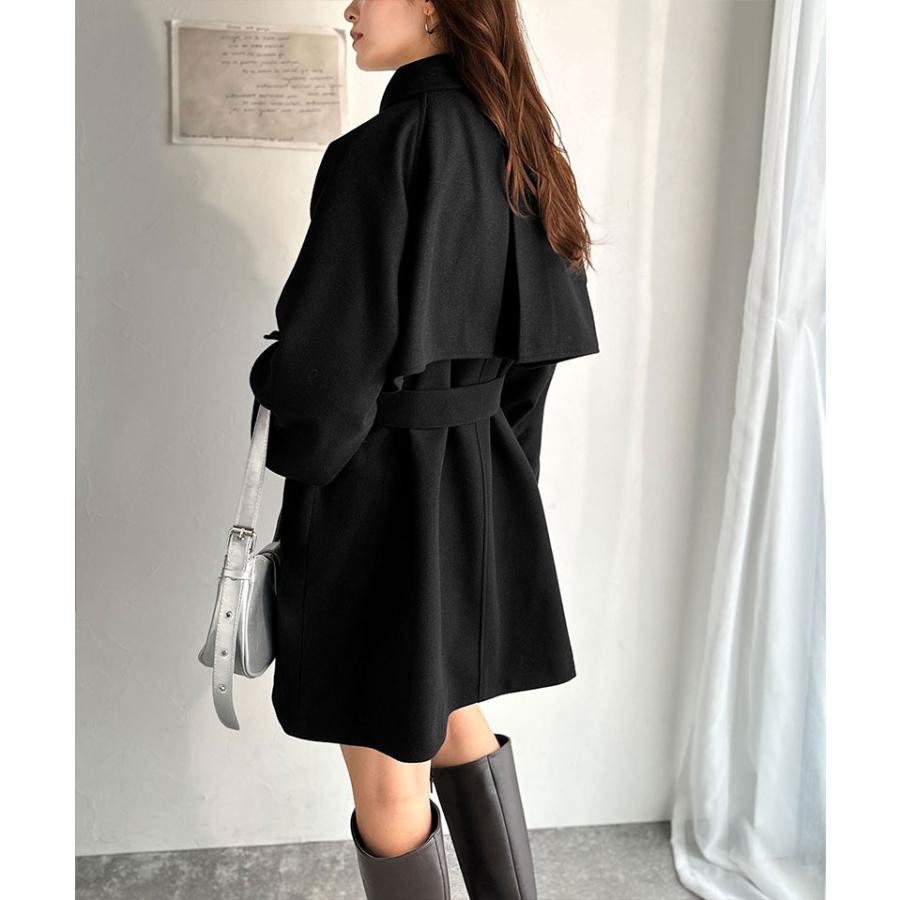 【 クラシカルエルフ classical elf 】 アウター レディース 秋 ジャケット 着こなし 自在 2way ステンカラー ミドル丈 アレンジ コート ゆるっと | classicalelf | 04