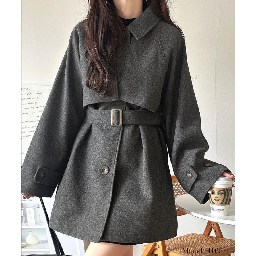 【 クラシカルエルフ classical elf 】 アウター レディース 秋 ジャケット 着こなし 自在 2way ステンカラー ミドル丈 アレンジ コート ゆるっと | classicalelf | 07