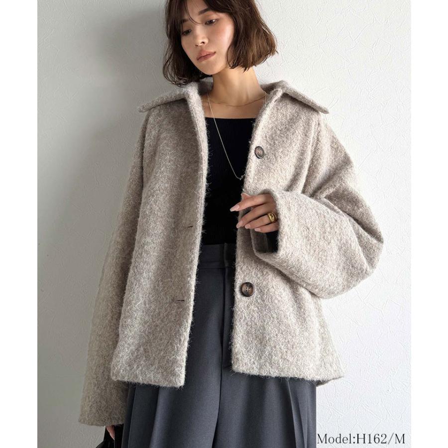 【 クラシカルエルフ classical elf 】ジャケット レディース 秋 アウター コート リングシャギー ショート丈 コクーンシルエット ふんわり | classicalelf | 12