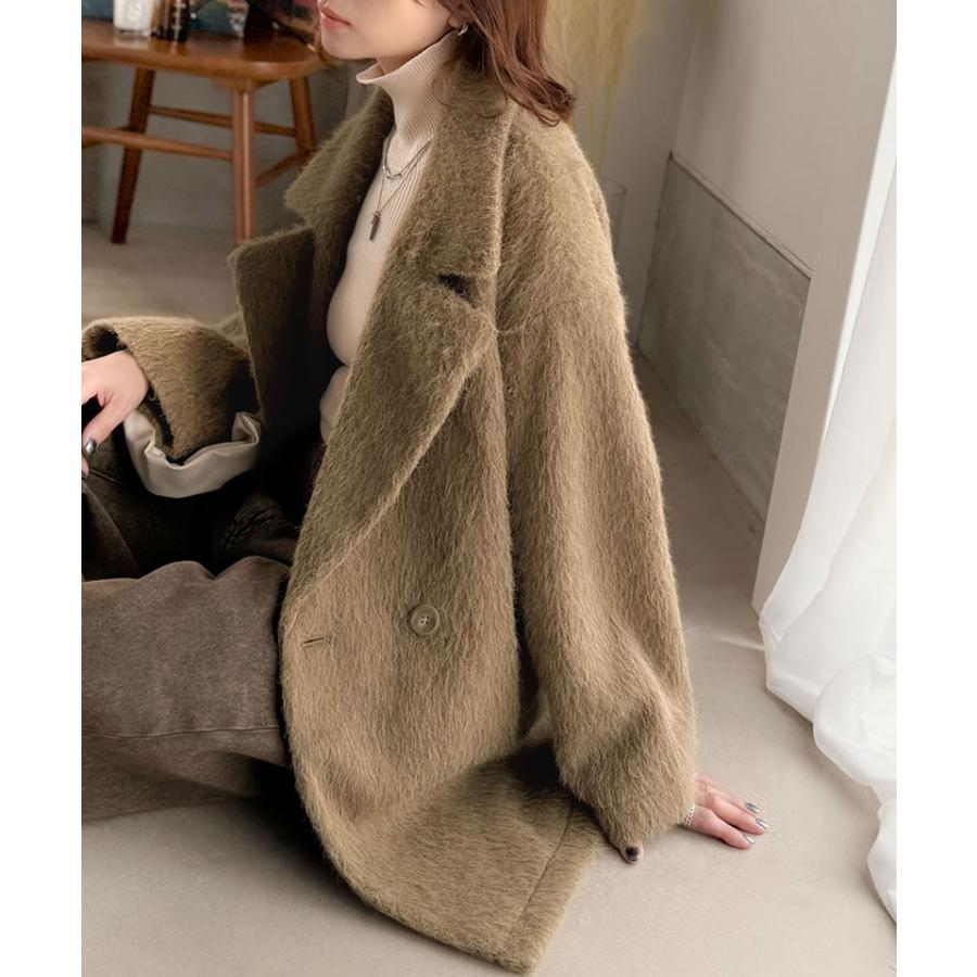 【 クラシカルエルフ classical elf 】 ピーコート レディース 大きいサイズ アウター ジャケット コート 2way シャギー ダブル ビックカラー | classicalelf | 13