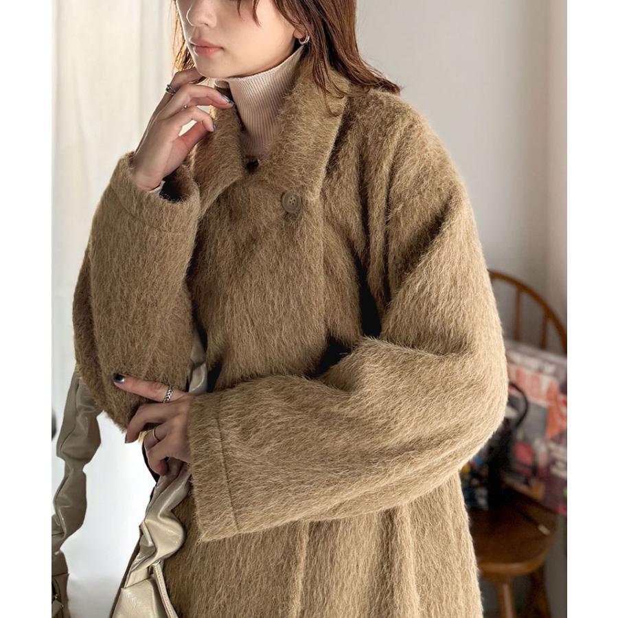 【 クラシカルエルフ classical elf 】 ピーコート レディース 大きいサイズ アウター ジャケット コート 2way シャギー ダブル ビックカラー | classicalelf | 14