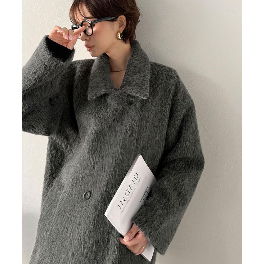 【 クラシカルエルフ classical elf 】 ピーコート レディース 大きいサイズ アウター ジャケット コート 2way シャギー ダブル ビックカラー | classicalelf | 05