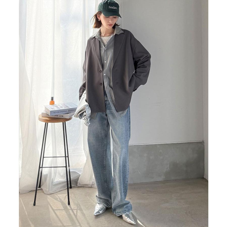 【 クラシカルエルフ classical elf 】 アウター レディース 秋 ジャケット ゆるシルエット テーラードジャケット セットアップ可能 お出かけ ゆるっと | classicalelf | 11